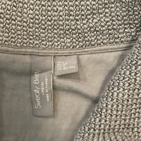 Sweaty Betty Restful Bouclé Half Zip Pullover charcoal marl size 10/Large - Picture 6 of 9